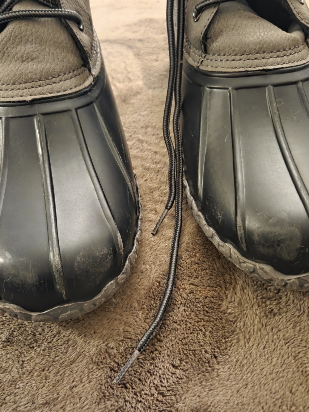 Weatherproof Leather Vintage Olive and Black Lace-Up Duck Boots - Picture 3 of 7